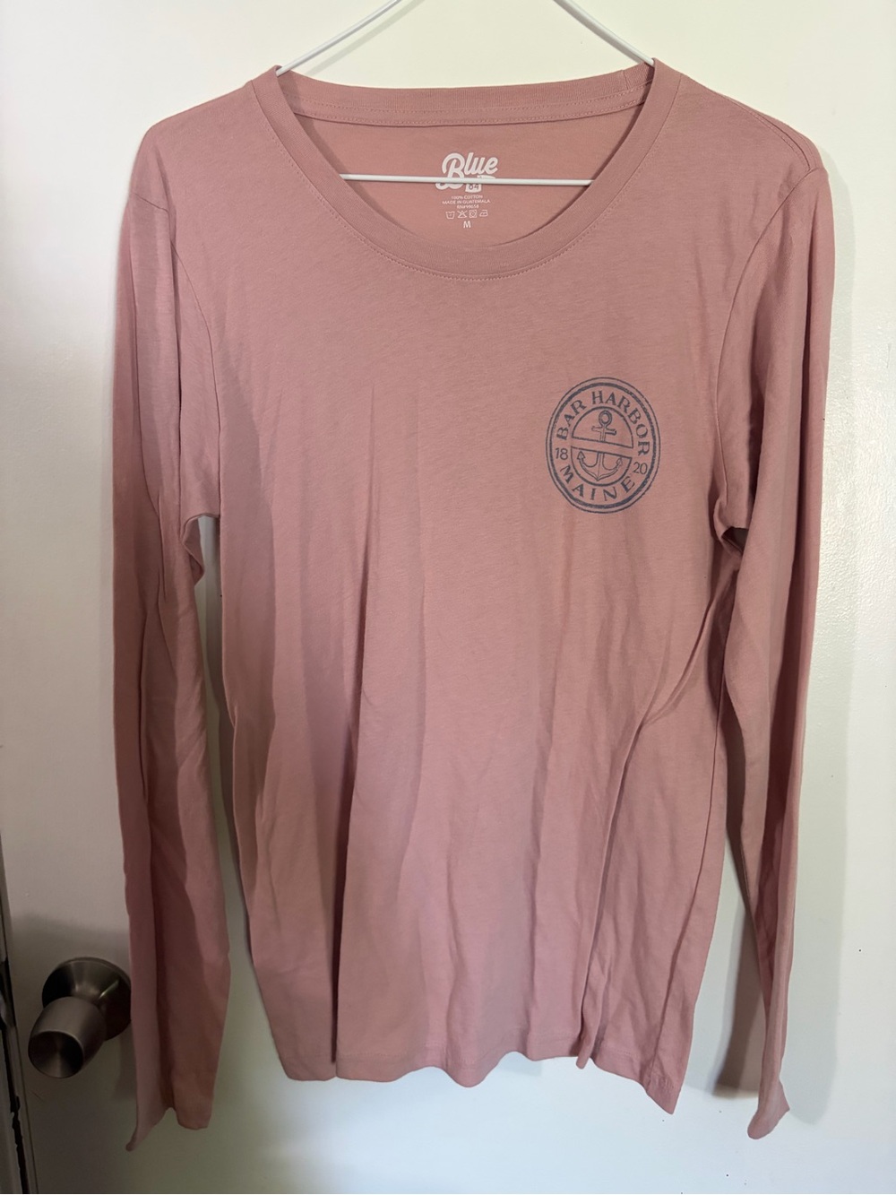 NWOT Women’s Blue 84 Medium Bar Harbor Maine Long-Sleeve Tee Dusty Rose Tote15
